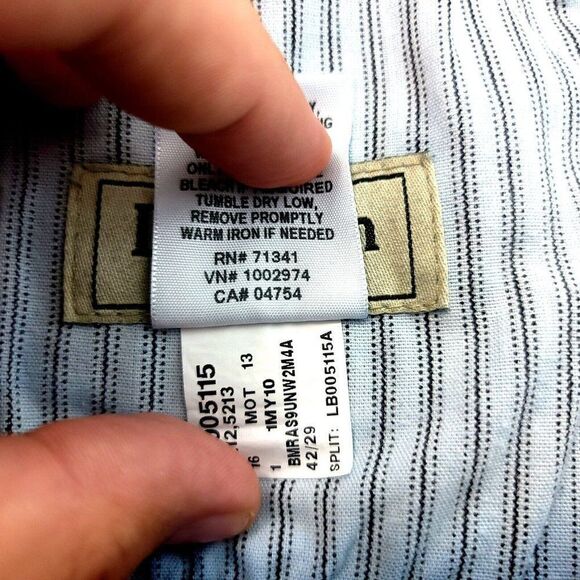 L.L. Bean Standard‎ Fit Blue Mid Rise Jeans 42/29 - Picture 7 of 8